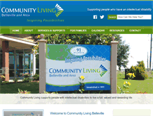 Tablet Screenshot of communitylivingbelleville.org